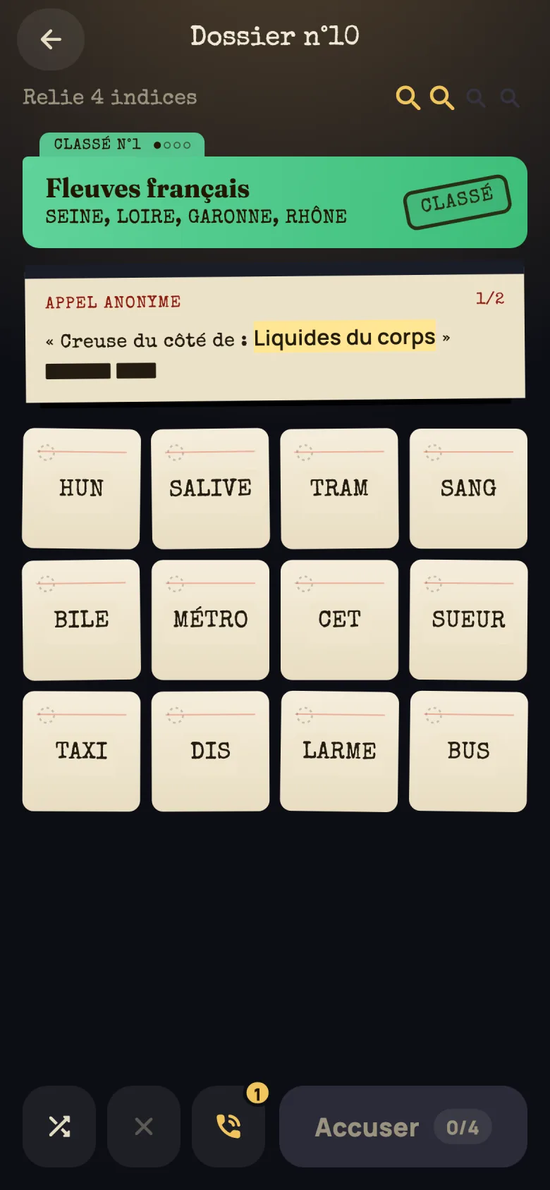 Le tuyau de l'indic : une fiche « Appel anonyme » épinglée au-dessus de la grille